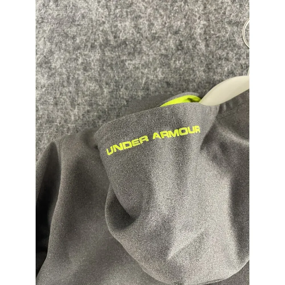 Under Armour Hoodie Boys XL Gray Big Logo Storm Pullover Sweater Sweatshirt N67